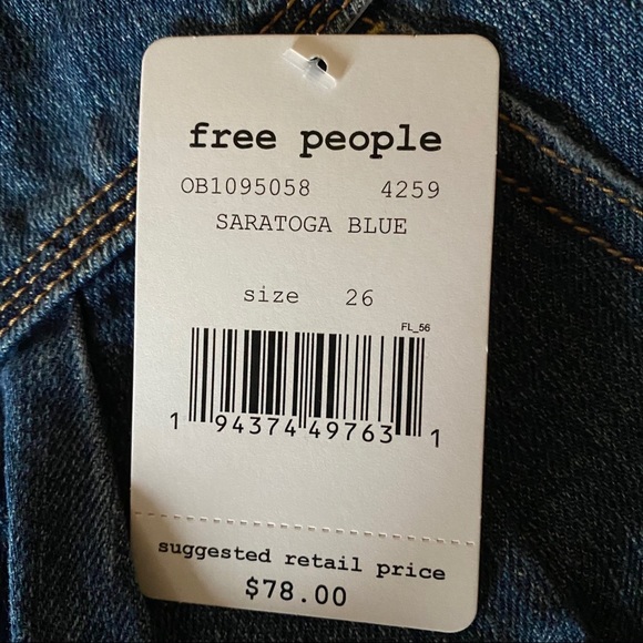 Free People Denim Raw Hem A-Line Mini Skirt NWT - Picture 7 of 9